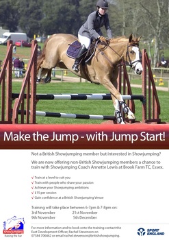 British Showjuming 'Jump Start' at Brook Farm, Essex